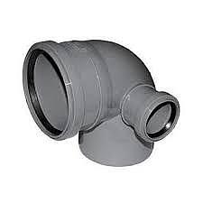 PP Отвод кан. D110х90 с прямым выходом D50 СТАНДАРТ КОНТУР 72402110100