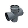 PP Крестовина канализационная одноплоскостная D50*50*50/90 СТАНДАРТ 72601050510