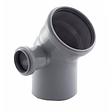 PP Отвод кан. D110*45 с левым выходом D50 СТАНДАРТ КОНТУР 72404110210